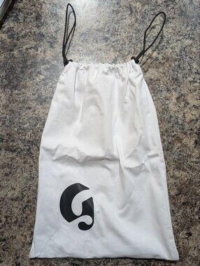 Glossier White Drawstring Dust Bag Beauty Makeup Storage Pouch